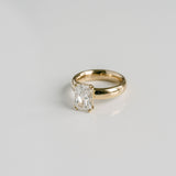 3.0 CT Elongated Cushion Solitaire Lab Grown Diamond Engagement Ringt