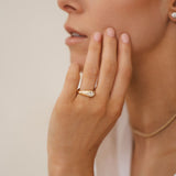 3.0 CT Elongated Cushion Solitaire Lab Grown Diamond Engagement Ringt