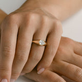 3.0 CT Elongated Cushion Solitaire Lab Grown Diamond Engagement Ringt