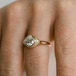 3.0 CT Elongated Cushion Solitaire Lab Grown Diamond Engagement Ringt