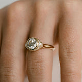 3.0 CT Elongated Cushion Solitaire Lab Grown Diamond Engagement Ringt