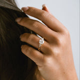 3.0 CT Elongated Cushion Solitaire Lab Grown Diamond Engagement Ringt