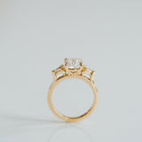 3.0 CT Elongated Cushion Solitaire Lab Grown Diamond Engagement Ringt