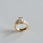 3.0 CT Elongated Cushion Solitaire Lab Grown Diamond Engagement Ringt