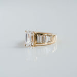 3.0 CT Elongated Cushion Solitaire Lab Grown Diamond Engagement Ringt