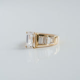 3.0 CT Elongated Cushion Solitaire Lab Grown Diamond Engagement Ringt