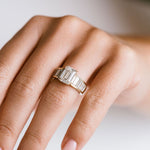 3.0 CT Elongated Cushion Solitaire Lab Grown Diamond Engagement Ringt