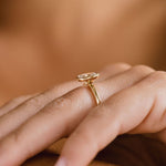 3.0 CT Elongated Cushion Solitaire Lab Grown Diamond Engagement Ringt