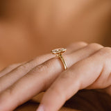3.0 CT Elongated Cushion Solitaire Lab Grown Diamond Engagement Ringt