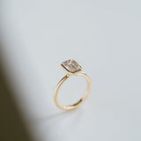 3.0 CT Elongated Cushion Solitaire Lab Grown Diamond Engagement Ringt