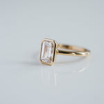 3.0 CT Elongated Cushion Solitaire Lab Grown Diamond Engagement Ringt