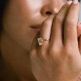 3.0 CT Elongated Cushion Solitaire Lab Grown Diamond Engagement Ringt