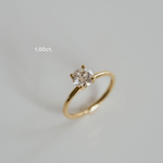 3.0 CT Elongated Cushion Solitaire Lab Grown Diamond Engagement Ringt