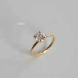 3.0 CT Elongated Cushion Solitaire Lab Grown Diamond Engagement Ringt