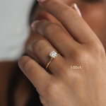 3.0 CT Elongated Cushion Solitaire Lab Grown Diamond Engagement Ringt