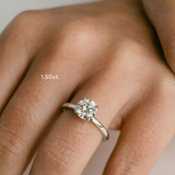 3.0 CT Elongated Cushion Solitaire Lab Grown Diamond Engagement Ringt