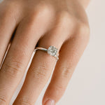 3.0 CT Elongated Cushion Solitaire Lab Grown Diamond Engagement Ringt