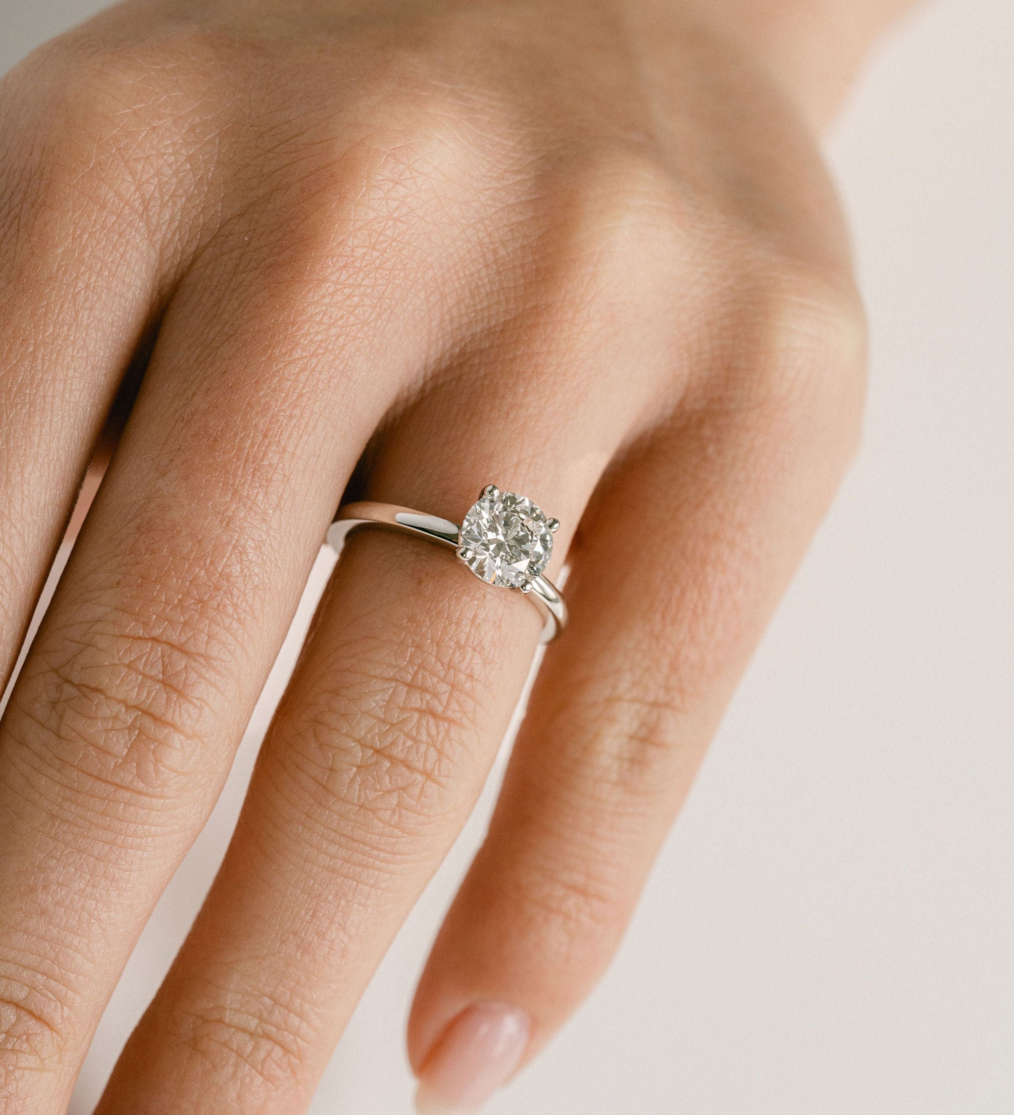 3.0 CT Elongated Cushion Solitaire Lab Grown Diamond Engagement Ringt