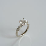 3.0 CT Elongated Cushion Solitaire Lab Grown Diamond Engagement Ringt