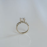 3.0 CT Elongated Cushion Solitaire Lab Grown Diamond Engagement Ringt