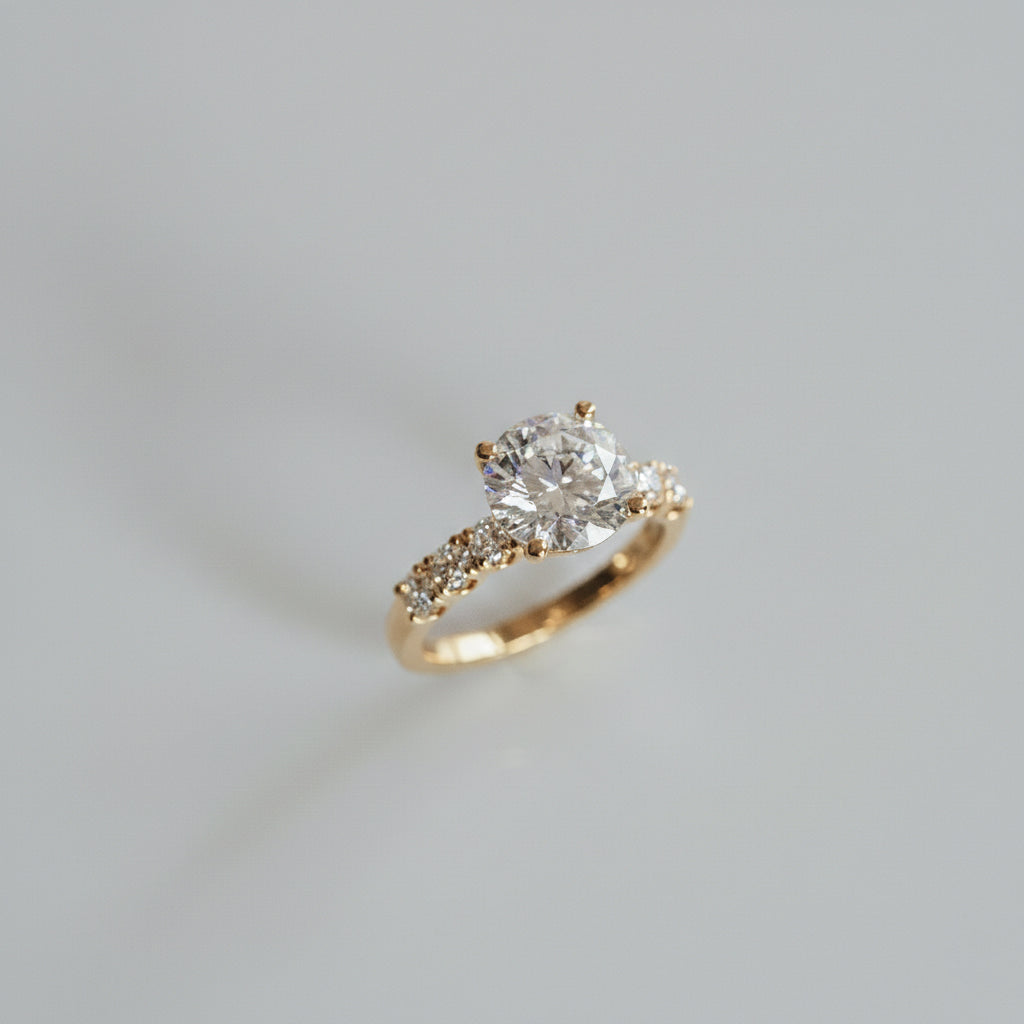 3.0 CT Elongated Cushion Solitaire Lab Grown Diamond Engagement Ringt