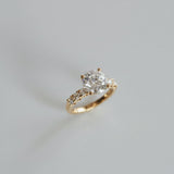3.0 CT Elongated Cushion Solitaire Lab Grown Diamond Engagement Ringt