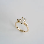 3.0 CT Elongated Cushion Solitaire Lab Grown Diamond Engagement Ringt