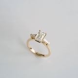 3.0 CT Elongated Cushion Solitaire Lab Grown Diamond Engagement Ringt