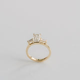 3.0 CT Elongated Cushion Solitaire Lab Grown Diamond Engagement Ringt