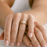 3.0 CT Elongated Cushion Solitaire Lab Grown Diamond Engagement Ringt