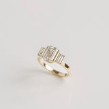 3.0 CT Elongated Cushion Solitaire Lab Grown Diamond Engagement Ringt