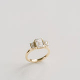 3.0 CT Elongated Cushion Solitaire Lab Grown Diamond Engagement Ringt