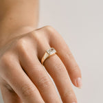 3.0 CT Elongated Cushion Solitaire Lab Grown Diamond Engagement Ringt