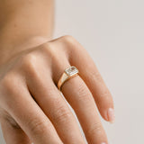 3.0 CT Elongated Cushion Solitaire Lab Grown Diamond Engagement Ringt