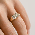 3.0 CT Elongated Cushion Solitaire Lab Grown Diamond Engagement Ringt