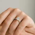 3.0 CT Elongated Cushion Solitaire Lab Grown Diamond Engagement Ringt