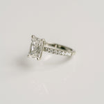 3.0 CT Elongated Cushion Solitaire Lab Grown Diamond Engagement Ringt