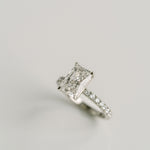 3.0 CT Elongated Cushion Solitaire Lab Grown Diamond Engagement Ringt