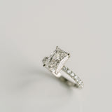 3.0 CT Elongated Cushion Solitaire Lab Grown Diamond Engagement Ringt