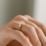 3.0 CT Elongated Cushion Solitaire Lab Grown Diamond Engagement Ringt