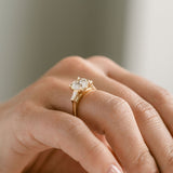 3.0 CT Elongated Cushion Solitaire Lab Grown Diamond Engagement Ringt