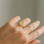 3.0 CT Elongated Cushion Solitaire Lab Grown Diamond Engagement Ringt