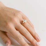 3.0 CT Elongated Cushion Solitaire Lab Grown Diamond Engagement Ringt