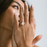 3.0 CT Elongated Cushion Solitaire Lab Grown Diamond Engagement Ringt