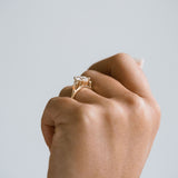 3.0 CT Elongated Cushion Solitaire Lab Grown Diamond Engagement Ringt
