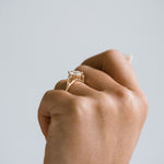 3.0 CT Elongated Cushion Solitaire Lab Grown Diamond Engagement Ringt