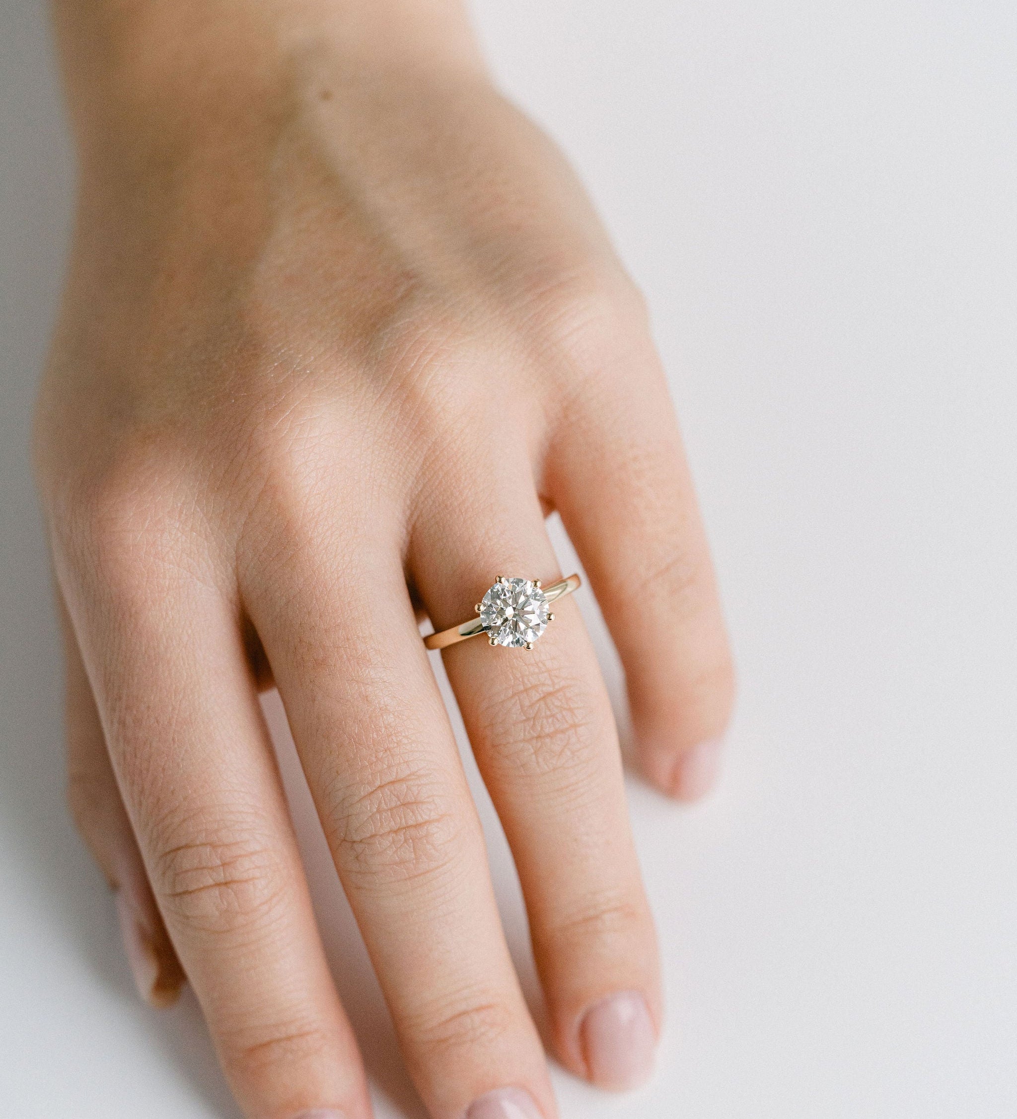 3.0 CT Elongated Cushion Solitaire Lab Grown Diamond Engagement Ringt