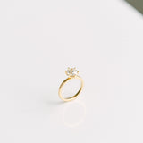 3.0 CT Elongated Cushion Solitaire Lab Grown Diamond Engagement Ringt