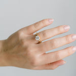 3.0 CT Elongated Cushion Solitaire Lab Grown Diamond Engagement Ringt