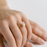 3.0 CT Elongated Cushion Solitaire Lab Grown Diamond Engagement Ringt